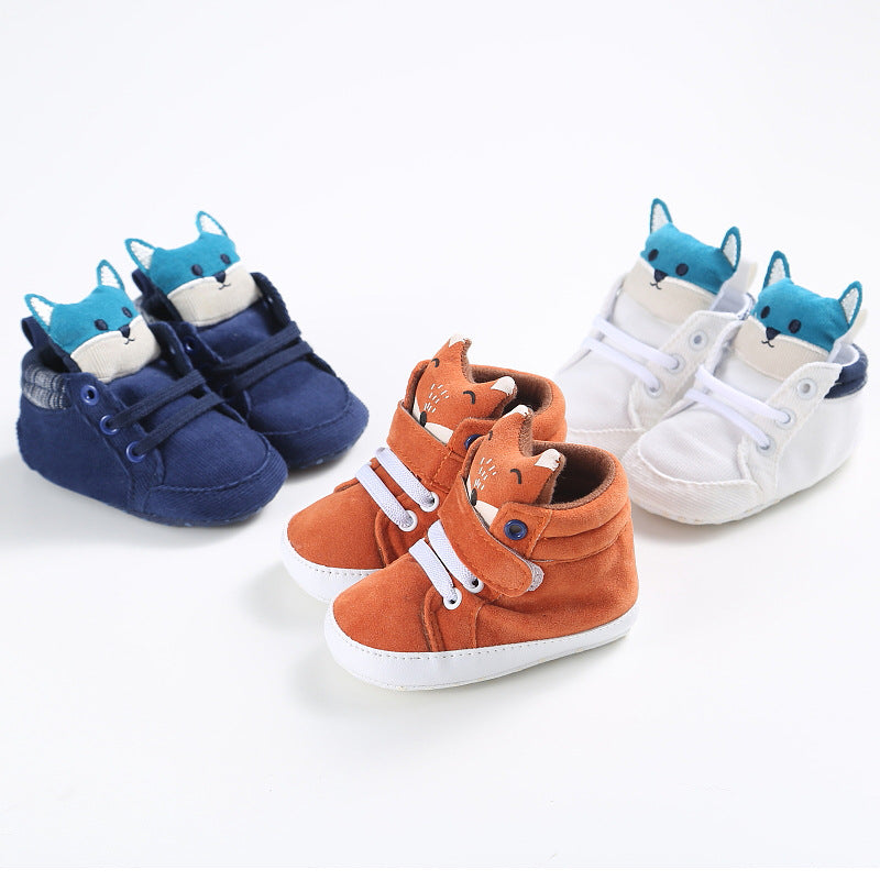 Soft Sole Fox Baby Shoes for 0-1 Year Olds
