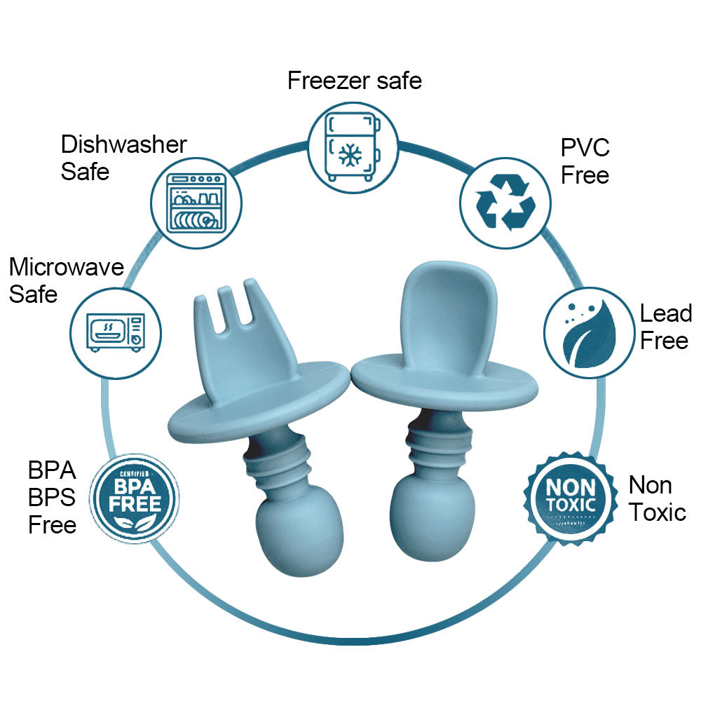 Non-Slip Silicone Cutlery Set for Baby Led Weaning