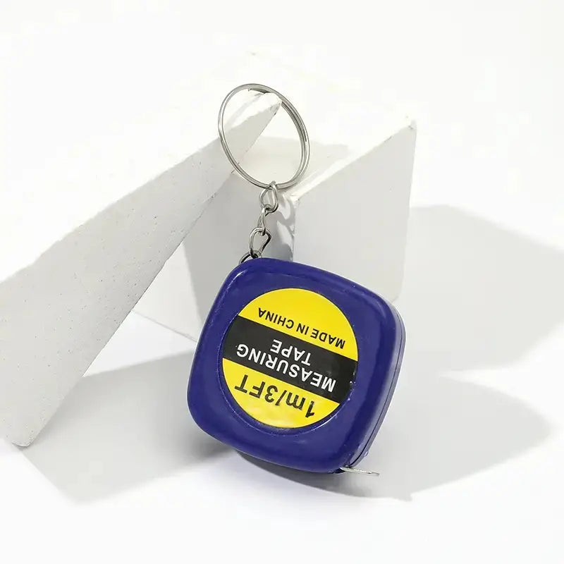 Mini Retractable Square Tape Measure Keychain Ruler