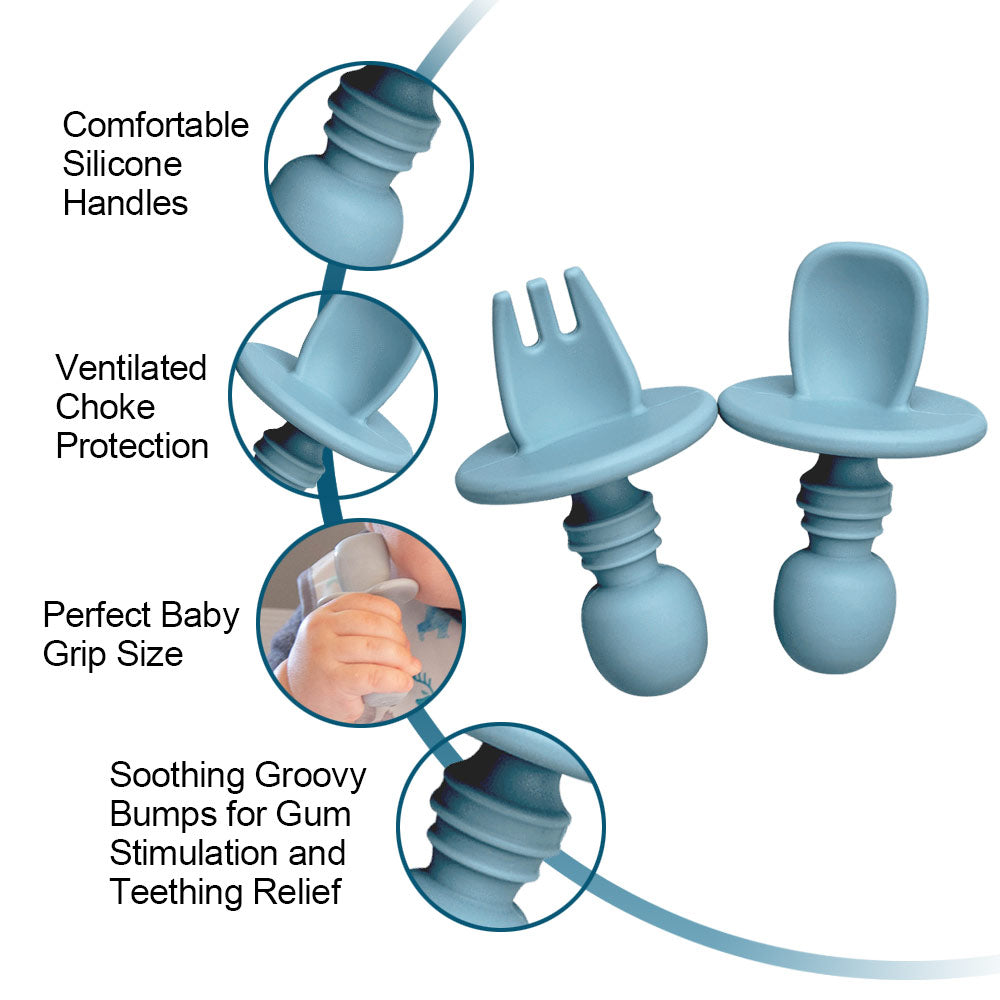 Non-Slip Silicone Cutlery Set for Baby Led Weaning